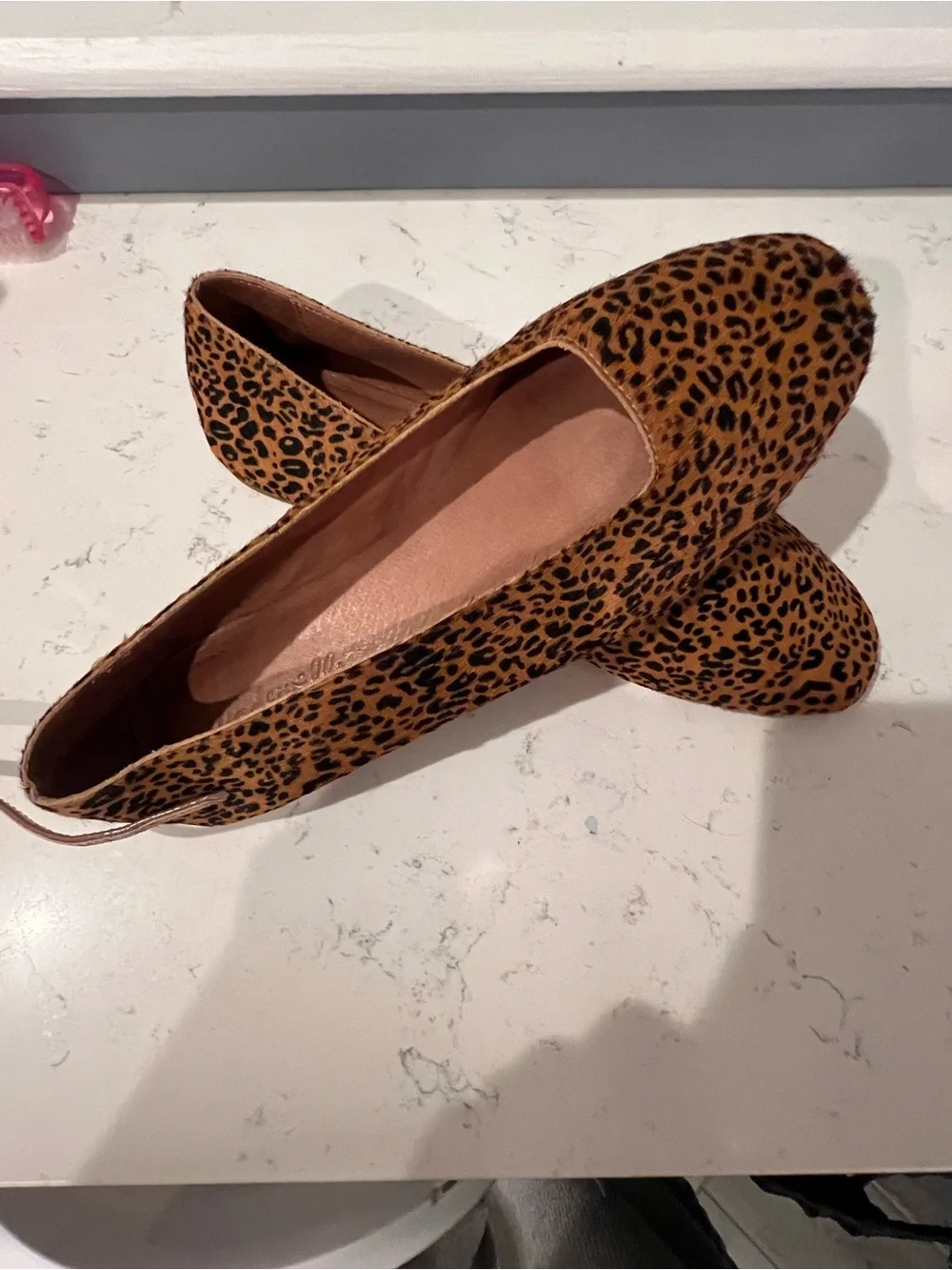 Madewell Leopard-Print Ballet Flats in Tan and Black